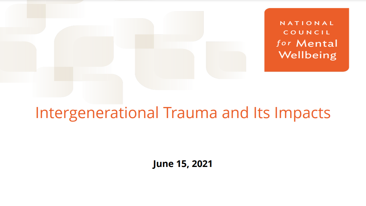 intergenerational trauma and its impacts slide image